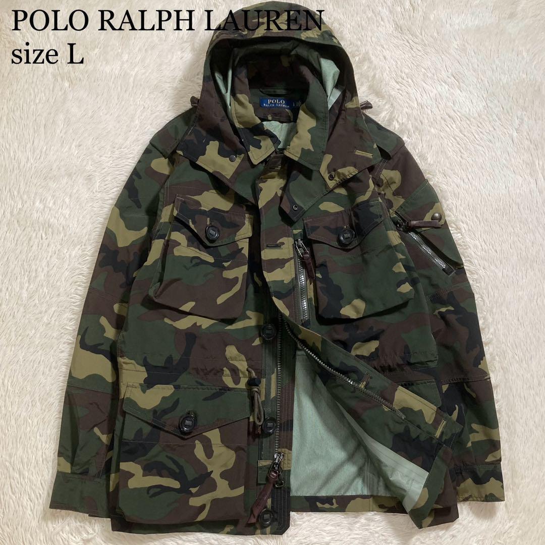 美品 POLO RALPH LAUREN ポロラルフローレン マウンテンパーカー ミリタリージャケット カモフラ