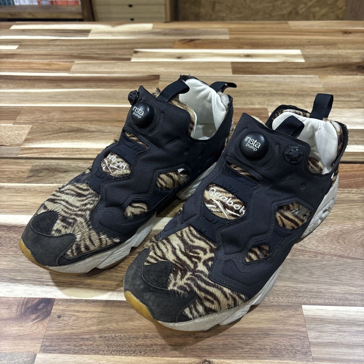 傷や汚れあり】リーボック ポンプフューリー レオパード ジャングル