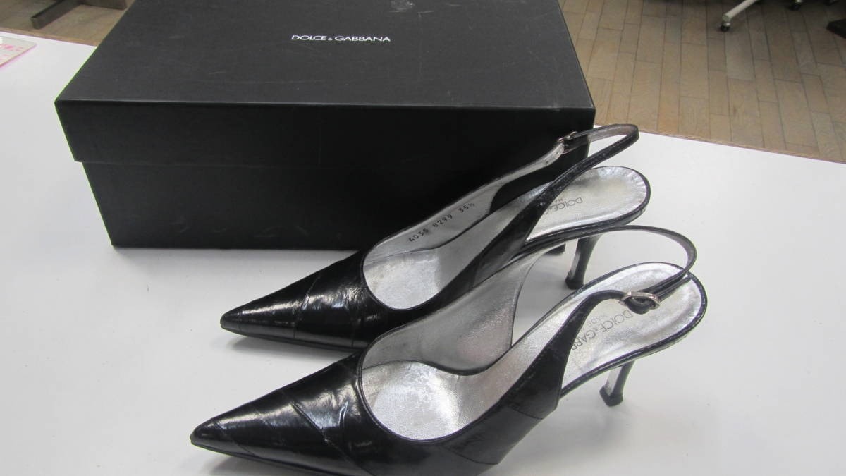 DOLCE & GABBANA ドルガバ サンダル レザー×靴 パンプス 35ハーフ レディース ③