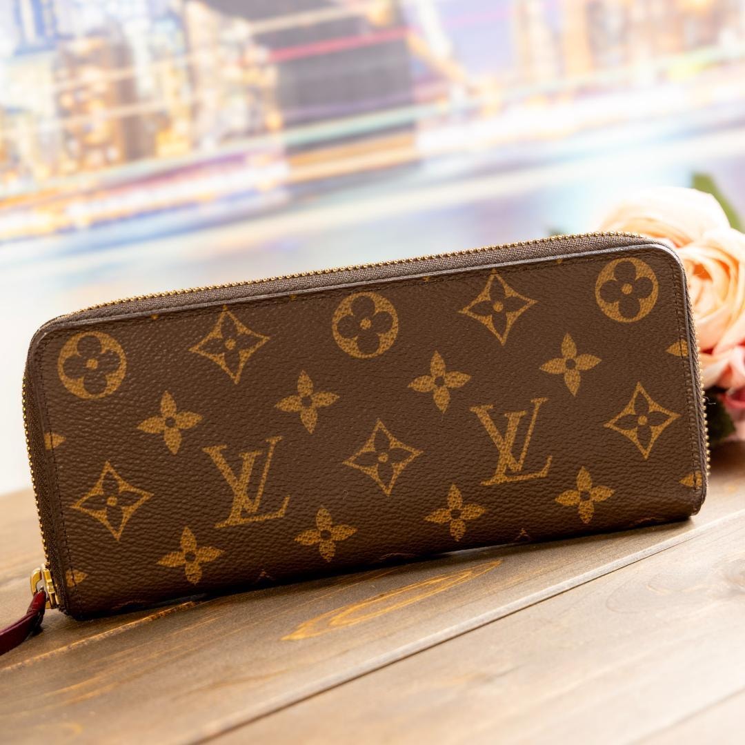 ルイヴィトン モノグラム ポルトフォイユ クレマンス フューシャ 長財布