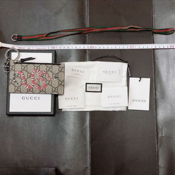付属品完備 グッチ GGスプリーム キングスネーク フラグメントケース GUCCI KING SNAKE アレッサンドロミケーレ パイソン Python 蛇柄 総柄
