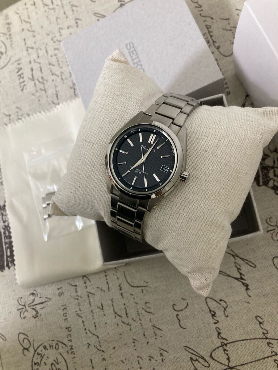 ✨美品✨ SEIKO SAGZ083 ブライツ　チタン　ソーラー電波時計 セイコー ブライツ 電波ソーラー SAGZ083 腕時計 ブラック SEIKO