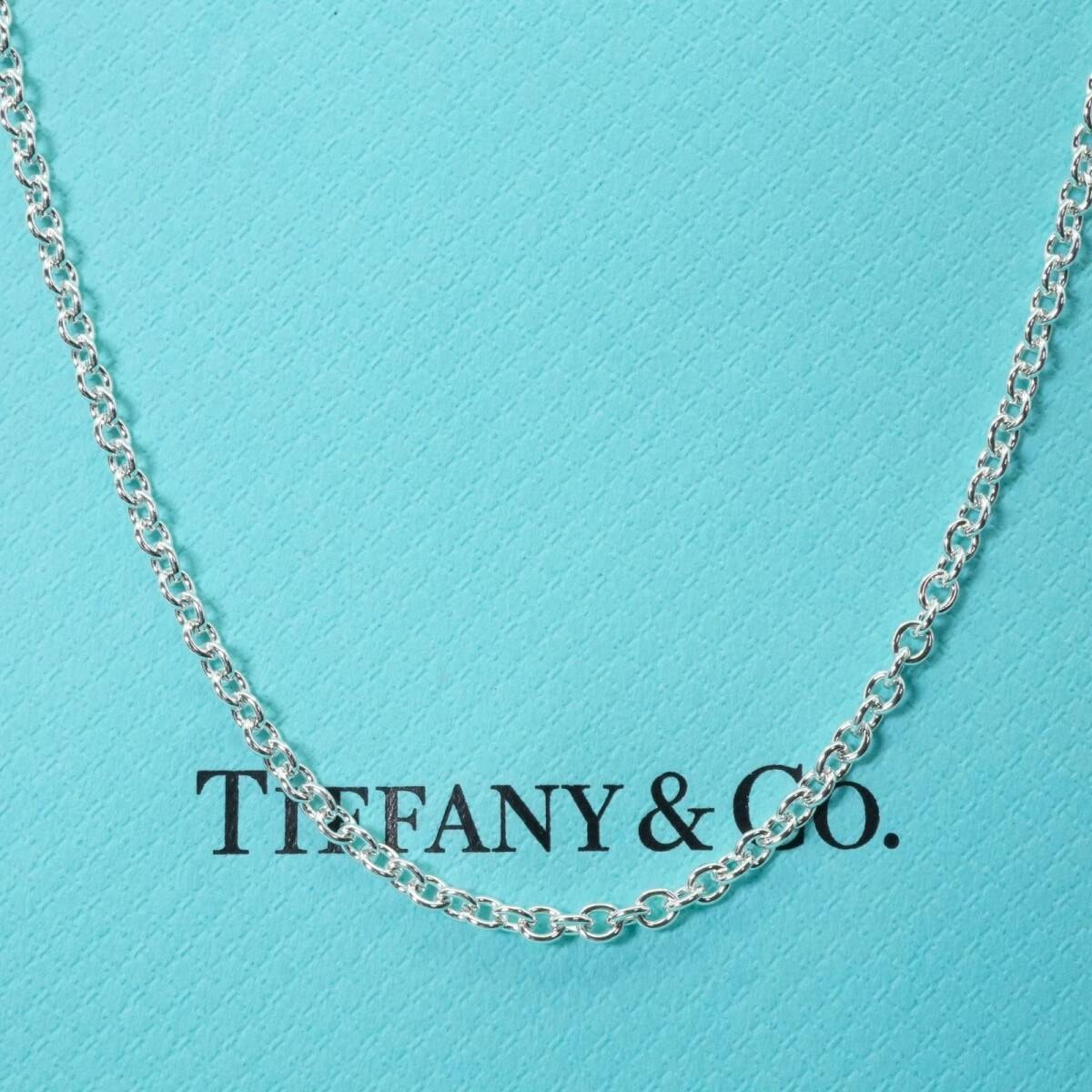 極美品46cm ティファニー ミディアムチェーン 太め ネックレス24-5232