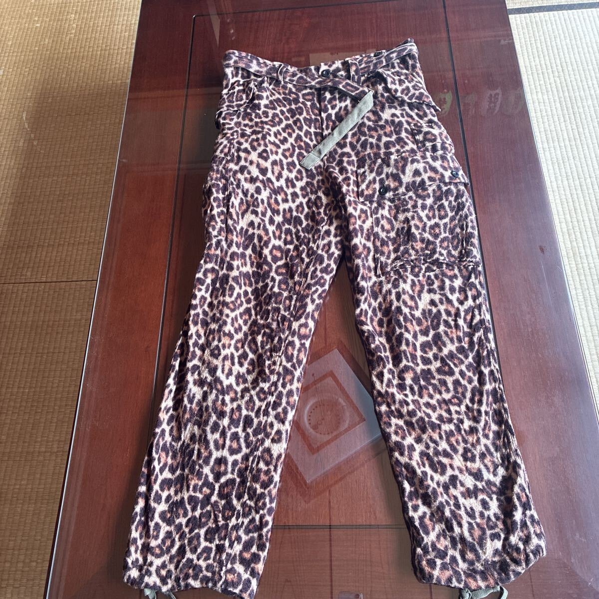 最終SALE【サイズ2】20AW sacai ウール　レオパード　カーゴパンツ　supreme goodenough comme des garcons