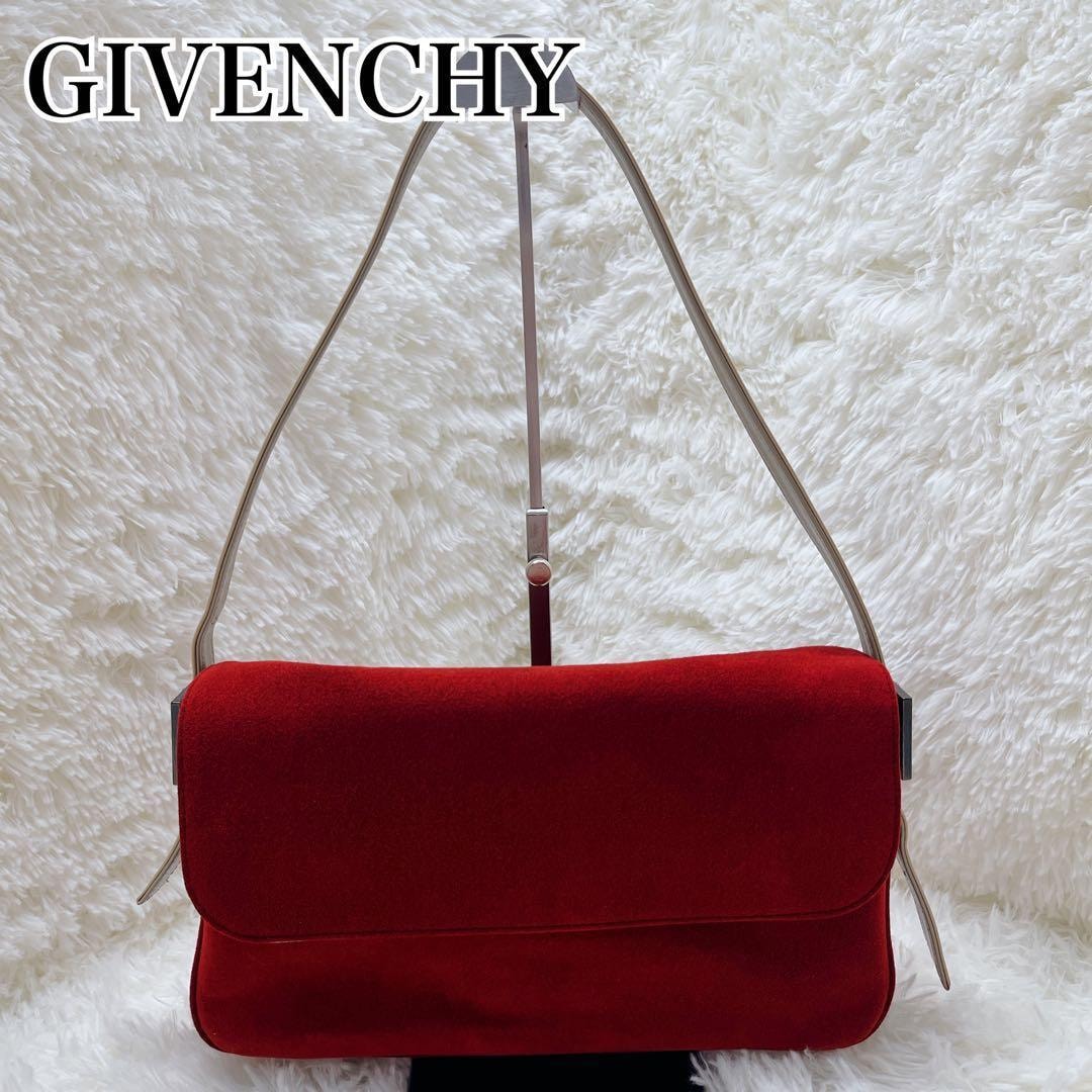 【極美品】ジバンシー　ハンドバッグ　スエード　ワインレッド　ショルダーバッグ