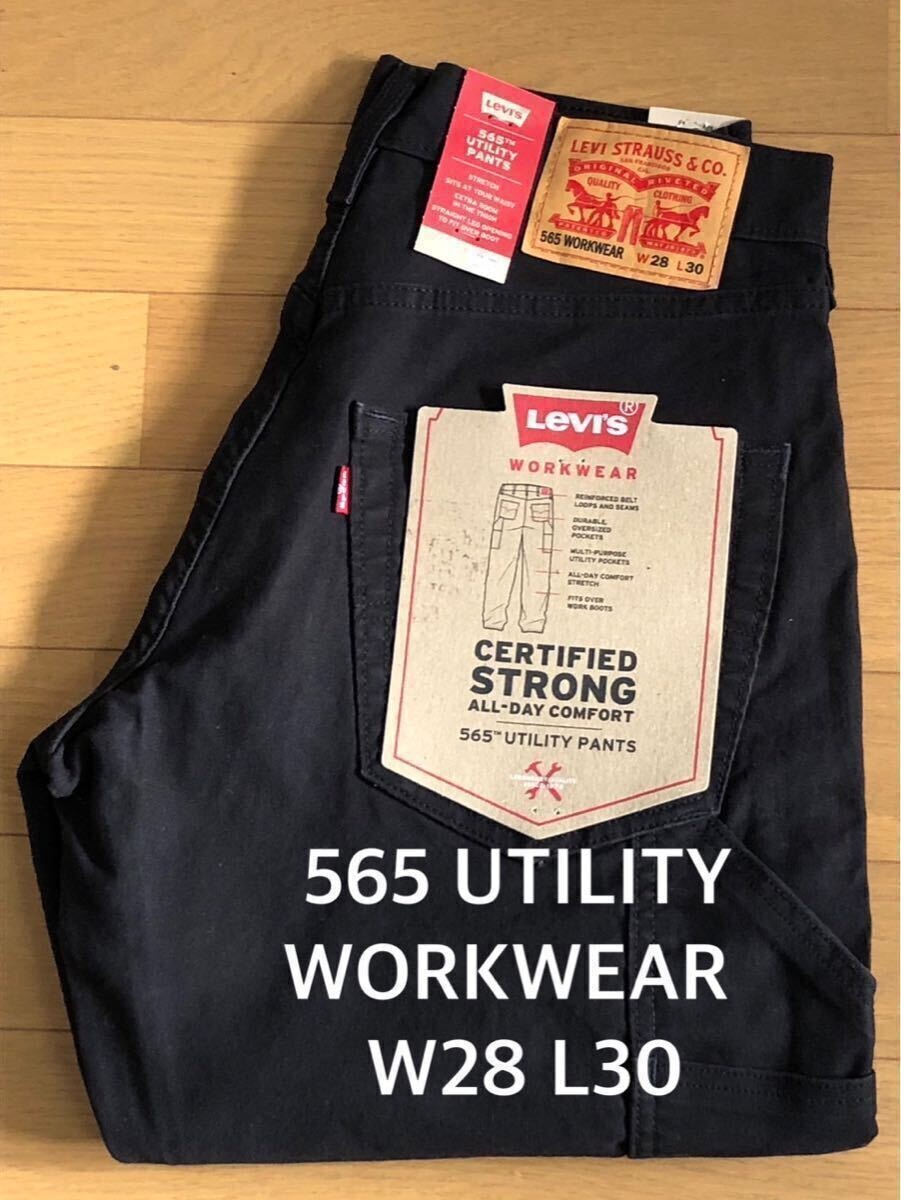 Levi's WORKWEAR 565 UTILITY CANVAS BLACK W28 L30