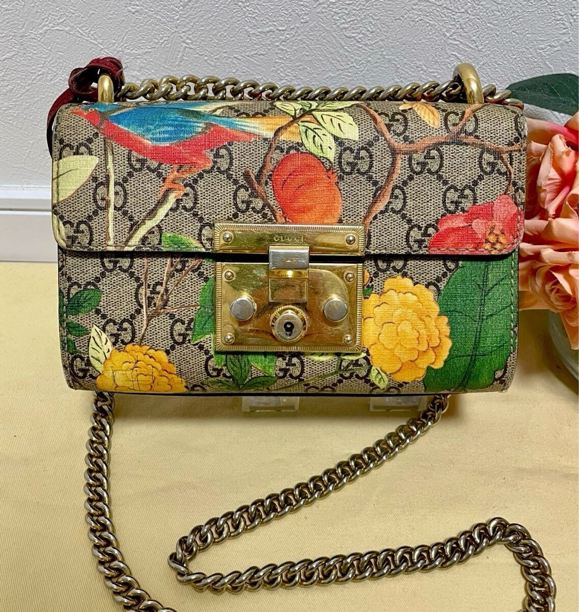 【極美品】GUCCI グッチ GGスプリーム ボストンバッグ シェリーライン D (傷や汚れあり)】OLD GGスプリーム シェリーライン ボストンバッグ
