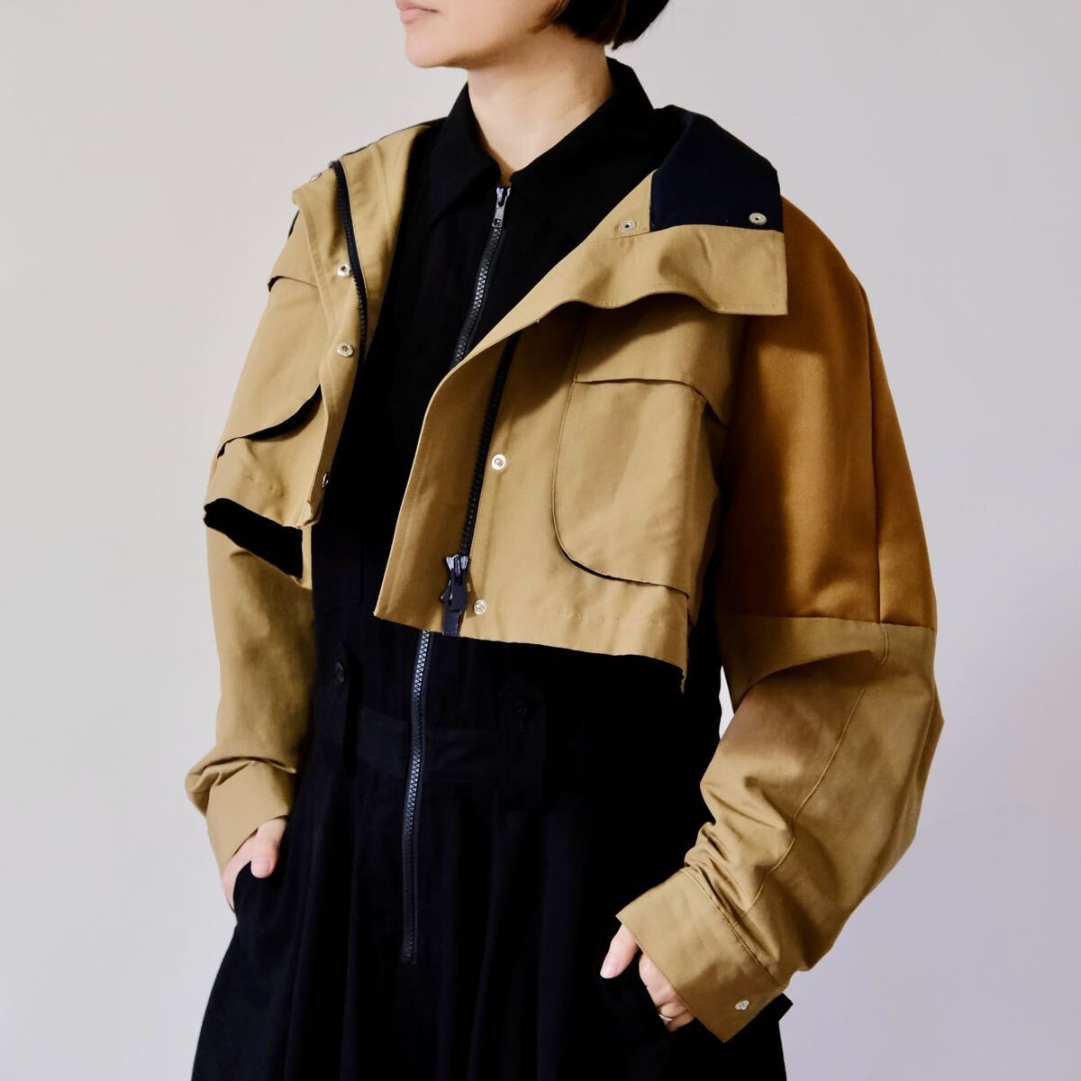 ファー カウチン B sacai（ブルゾン ・ グレー⁄灰色系）のフリマ 