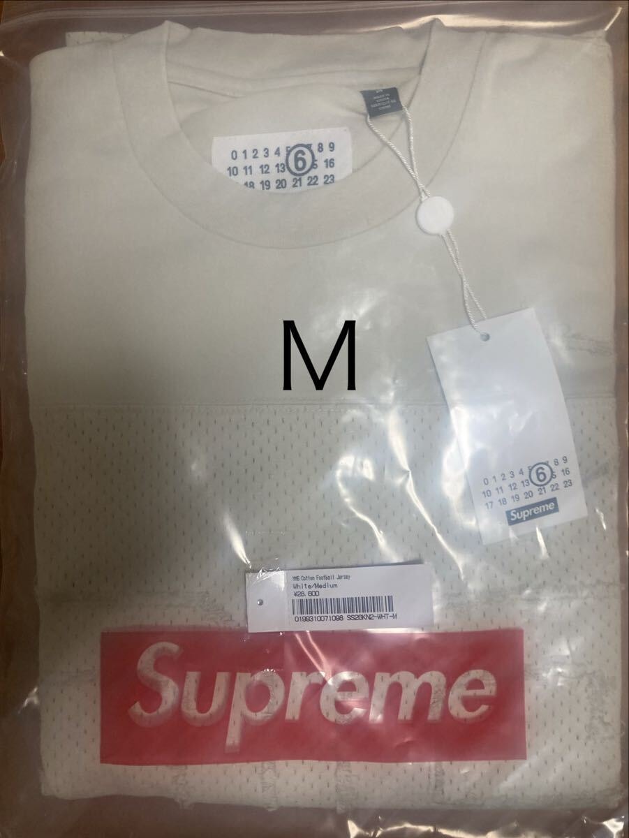 M Supreme MM6 Maison Margiela Cotton Football Jersey White ホワイト 白 シュプリーム メゾン マルジェラ フットボール ジャージ