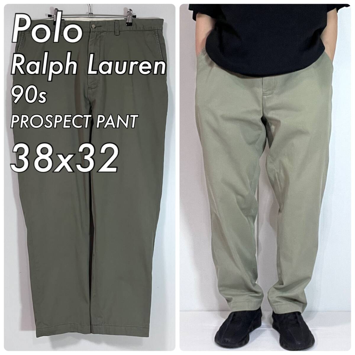Polo by Ralph Lauren チノパン オリーブグリーン 90's POLO by Ralph Lauren Chino Trousers Made in USA Forest