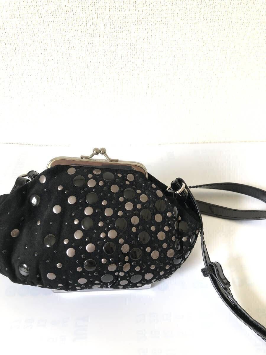 【新品未使用】DIESEL スタッズ付きスウェードがま口バッグ　ディーゼル　2wayショルダーバッグ