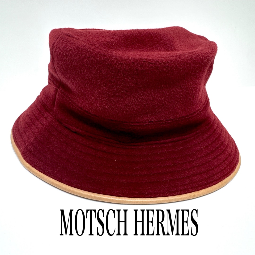 MOTSCH HERMES モッチ エルメス バケットハット ボルドー系