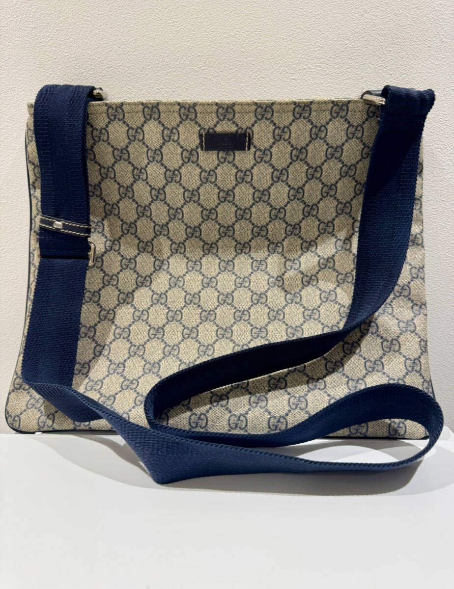 【大幅値下げ！】GUCCI グッチ GGスプリーム レザー ショルダーバッグ 201446 中古
