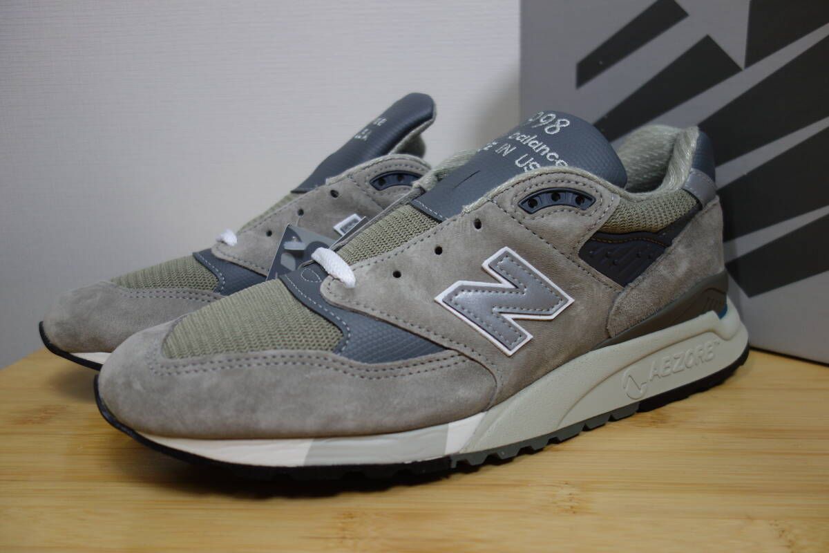 定価4万円 未使用 New Balance U998 GR 27.5cm 灰 USA 576 990 991 992 993 996 997 998 1300 1400 1500 UK NV GY v1 v2 v3 v4 v5 v6 限定