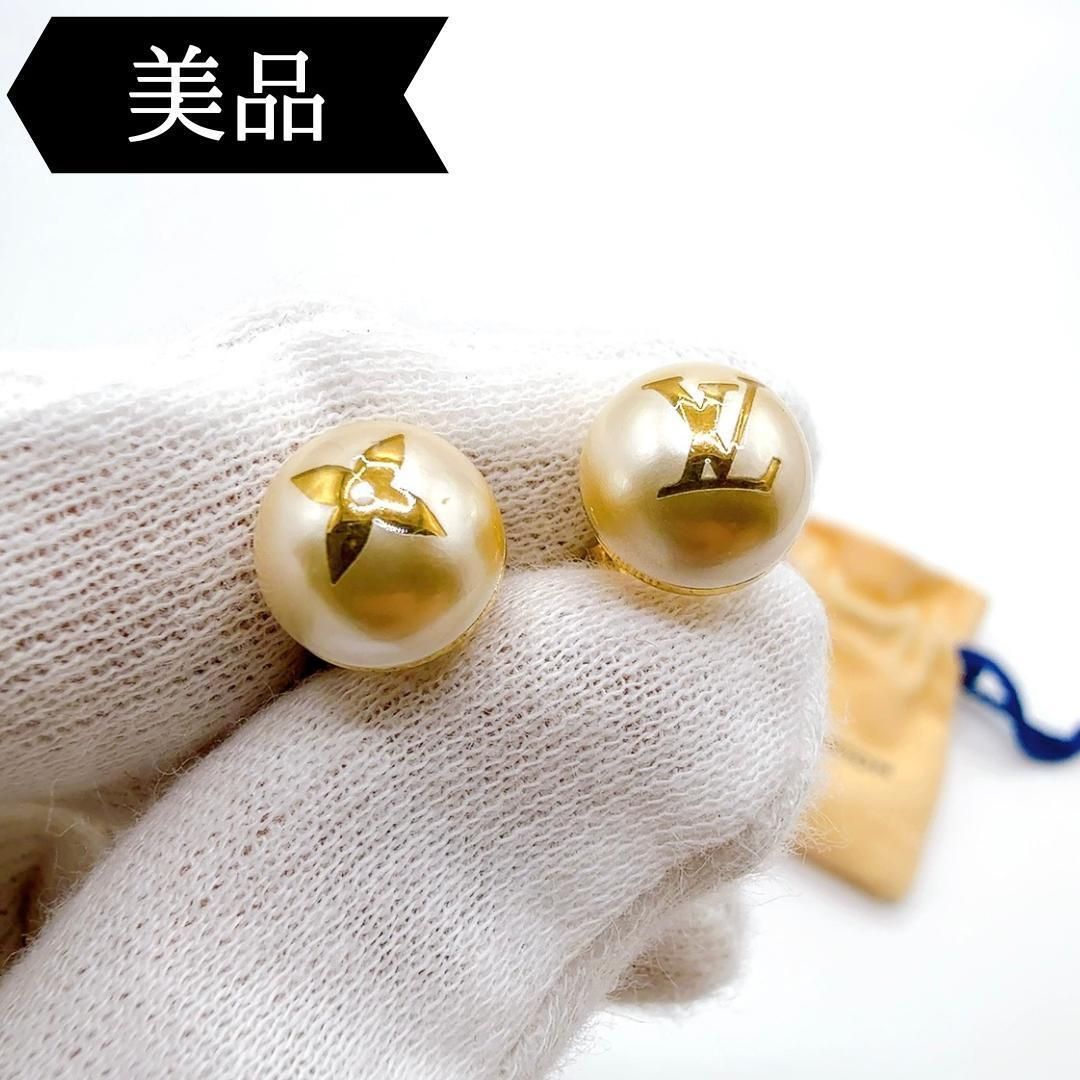 【試着のみ】ピアス スタッズ・マイ ミックス パール　M01589 ルイヴィトン】ピアス スタッズ・マイ ミックス パール (Louis