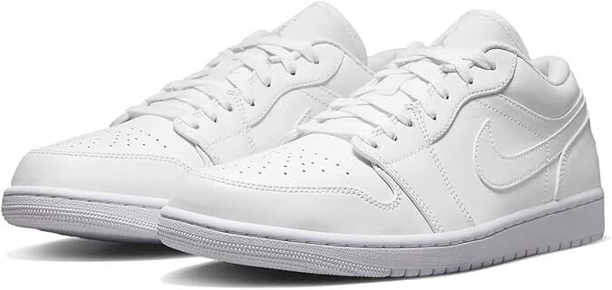◆NIKE/ナイキ☆GS AIR JORDAN 1 LOW/ナイキ GS エアジョーダン1★WHITE/WHITE-WHITE　25.0cm
