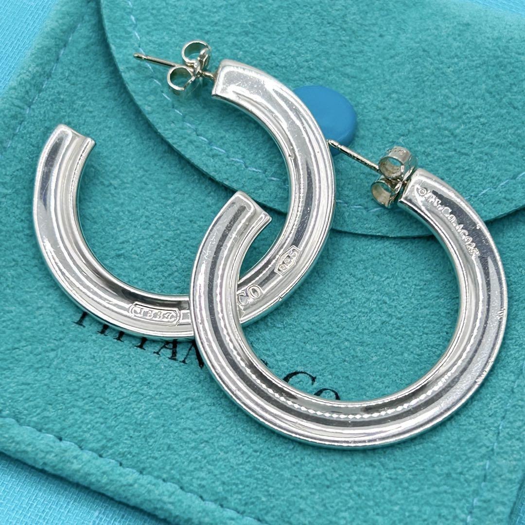 Tiffany＆Co. ティファニー 希少 1837 ナロー フープ ピアス