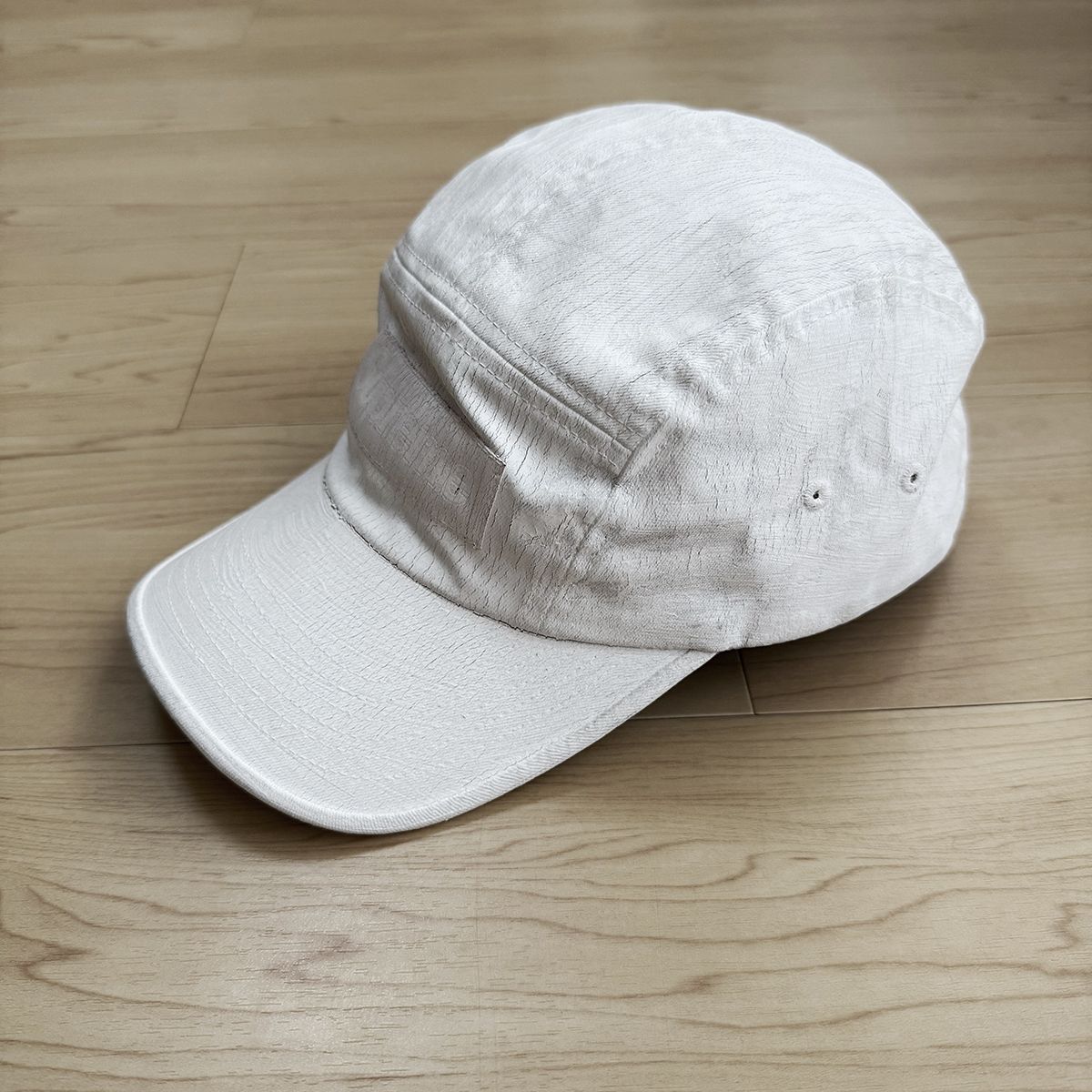 極美品［Supreme × MM6 Maison Margiela キャップ 白］シュプリーム マルジェラ ペイント キャップ 帽子 
