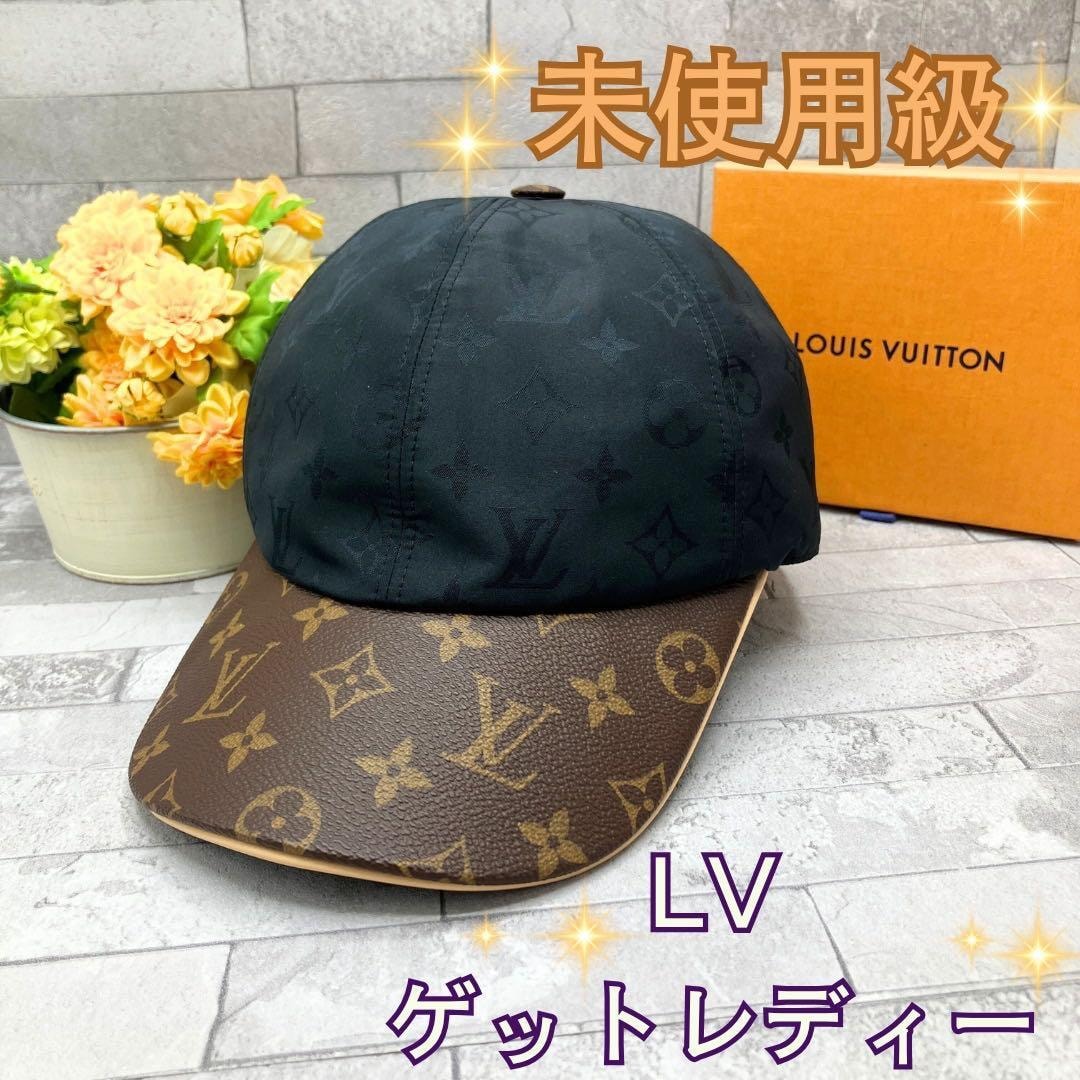 A (未使用に近い)】ルイヴィトン キャップ・LVゲットレディー 黒 現行
