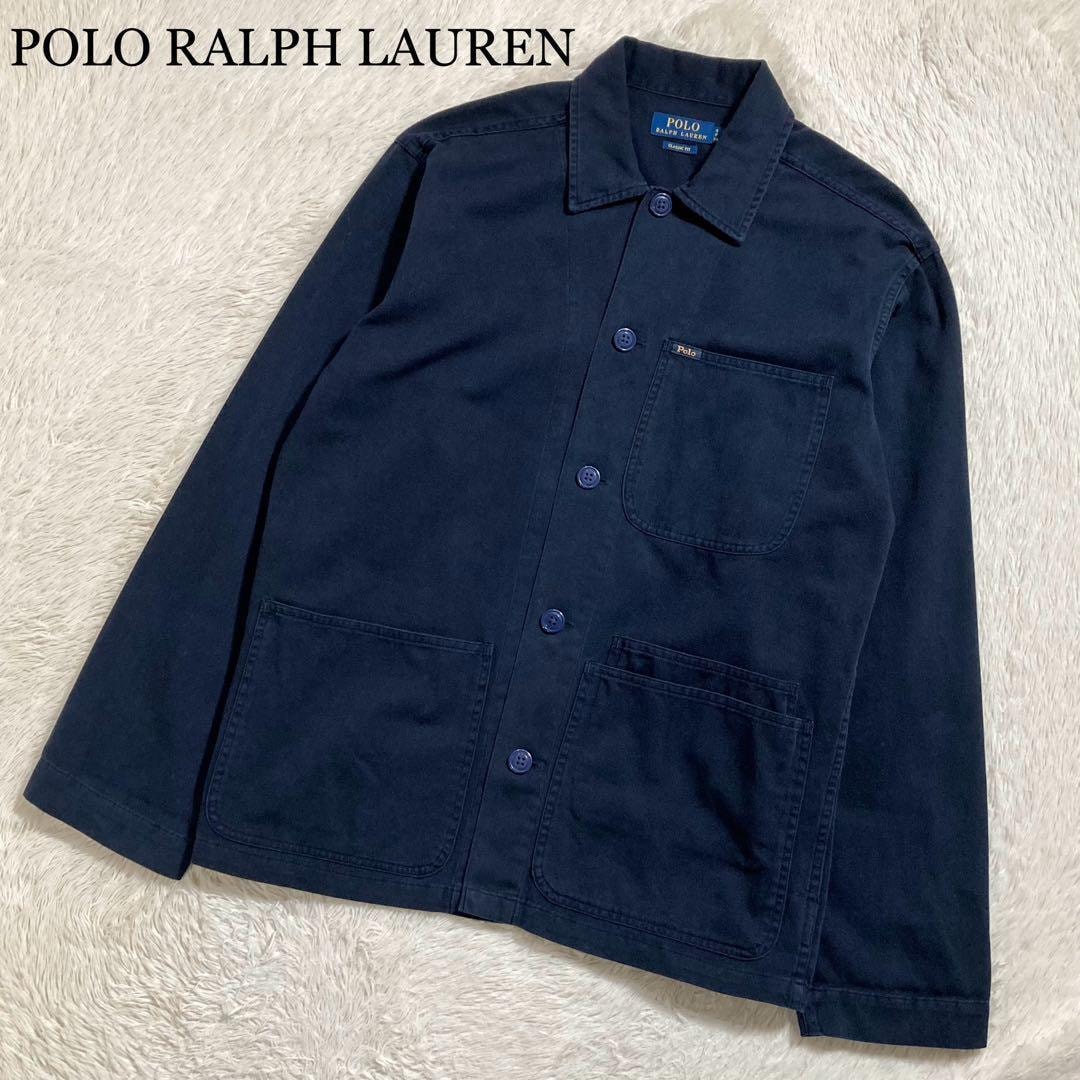 極美品 POLO RALPH LAUREN ポロラルフローレン カバーオール ブルゾン コットン POLOロゴ