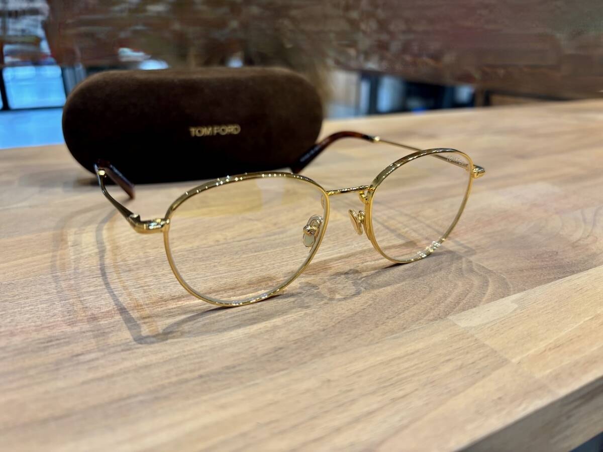 超美品◆TOM FORD EYEWEAR◆トムフォード サングラス◆金ゴールド◆TF5749-B◆国内正規品◆ロンハーマン購入◆メガネ眼鏡アイウェア