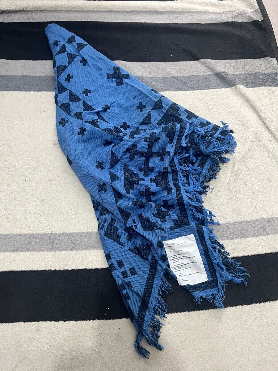 WTAPS SHEMAGH シェマグ 大判 ストール ブルーダブルタップス フリンジ