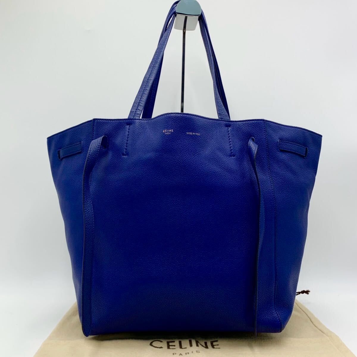 【現行品】セリーヌ CELINE カバファントム カーフスキン トートバッグ ブルー系