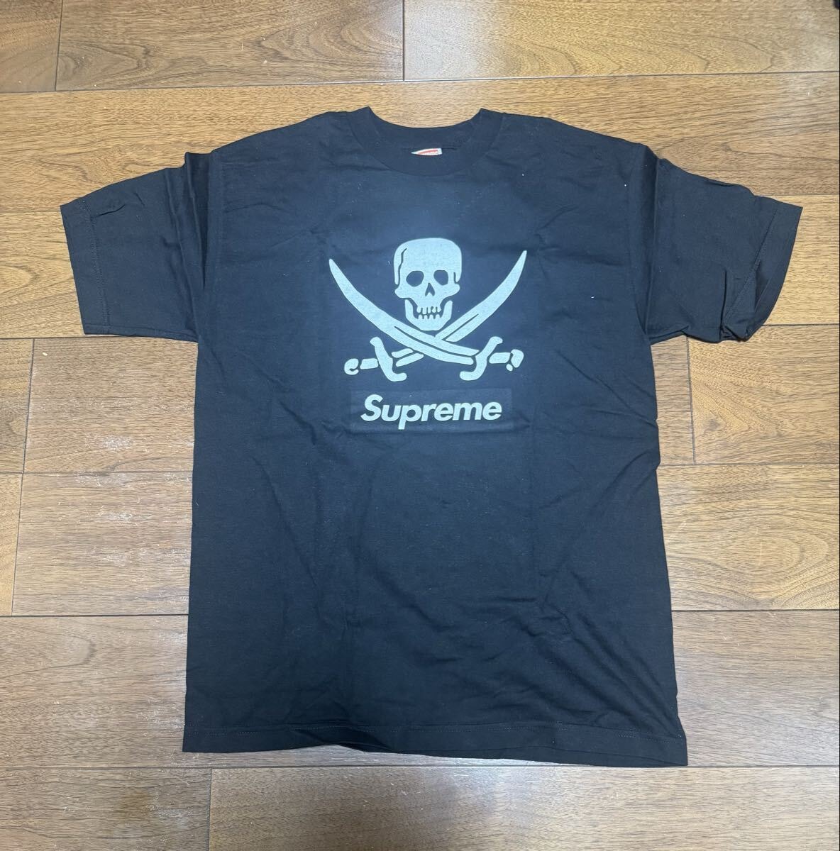 デッドストック　2006初売り　ネイバーフッド×supreme SS/TEE BOXLOGO SKULL BLACK Mサイズ　 Tシャツ　 コラボ