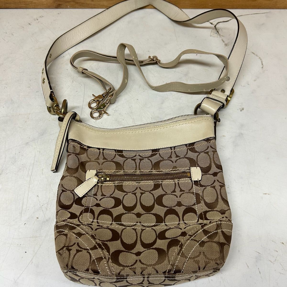 COACH コーチ カフェ ファセット サドルバッグ 2WAY ショルダー パッチワーク C2804 【中古】 B (目立った傷や汚れなし)】COACH コーチ カフェ ファセット パッチ