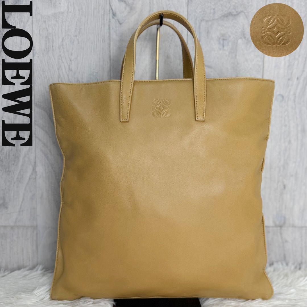 C (やや傷や汚れあり)】人気 A4可 アナグラム ナッパレザー LOEWE