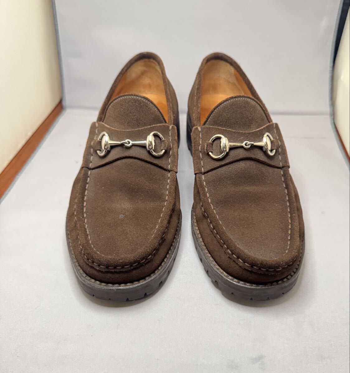 B (目立った傷や汚れなし)】GUCCI グッチ ホースビットローファー 