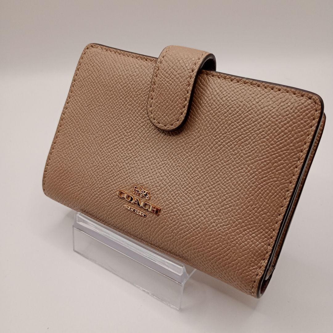 COACH コーチ 二つ折り財布 ウォレット ブラウン ゴールド金具