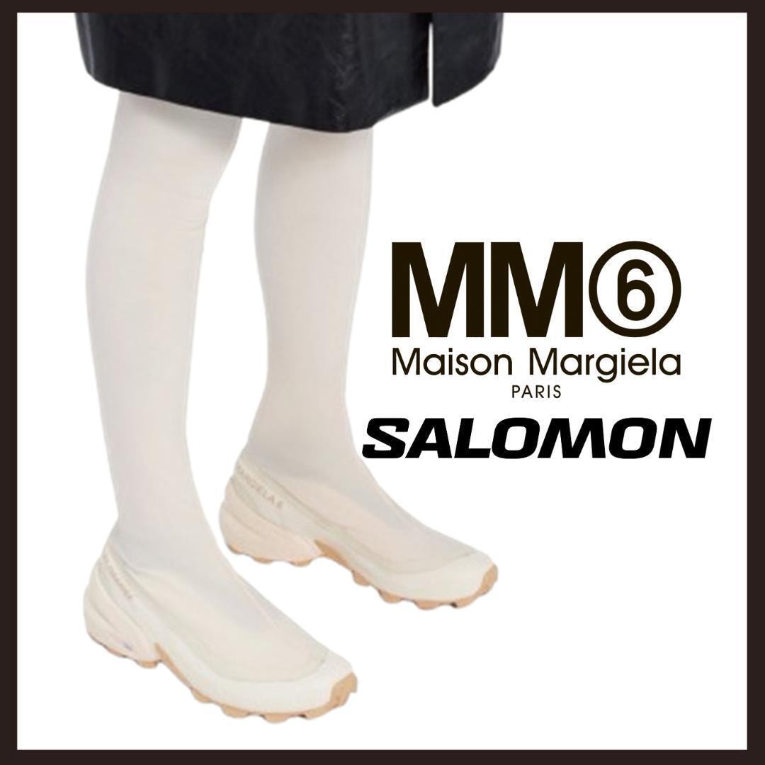 ○★新品 未使用 MM6 メゾンマルジェラ サロモン クロスウェーダートレーナー ベージュ（Maison Margiela × Salomon）○●