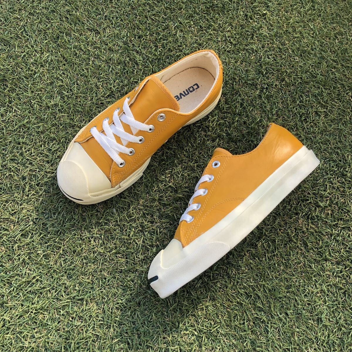 美品 旧モデル！23 converseコンバース レザージャックパーセルH279