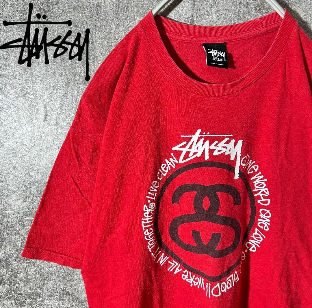 [大人気] ステューシー　Tシャツ　SSリンク　サークルロゴ　ストックロゴ