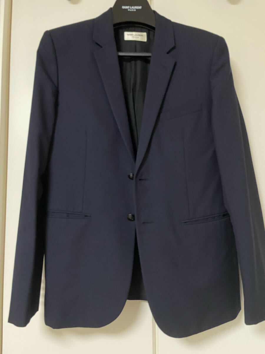サンローランパリ SAINT LAURENT PARIS ジャケット 46 ネイビー 紺 jacket エディスリマン
