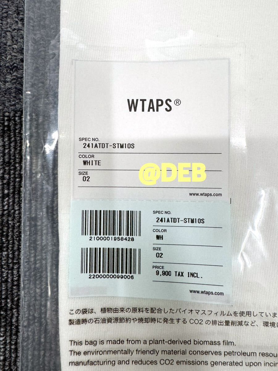 WTAPS 2024SS WTVUA SS TEE WHITE Mサイズ ダブルタップス SIGN
