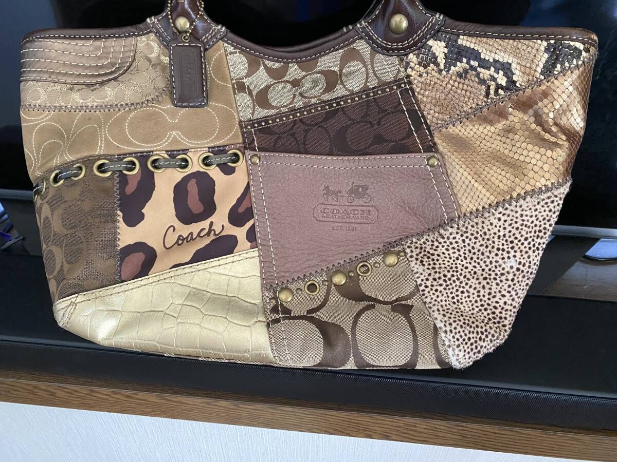 レア柄 美品！coach トートバッグ パッチワーク（コーチ）