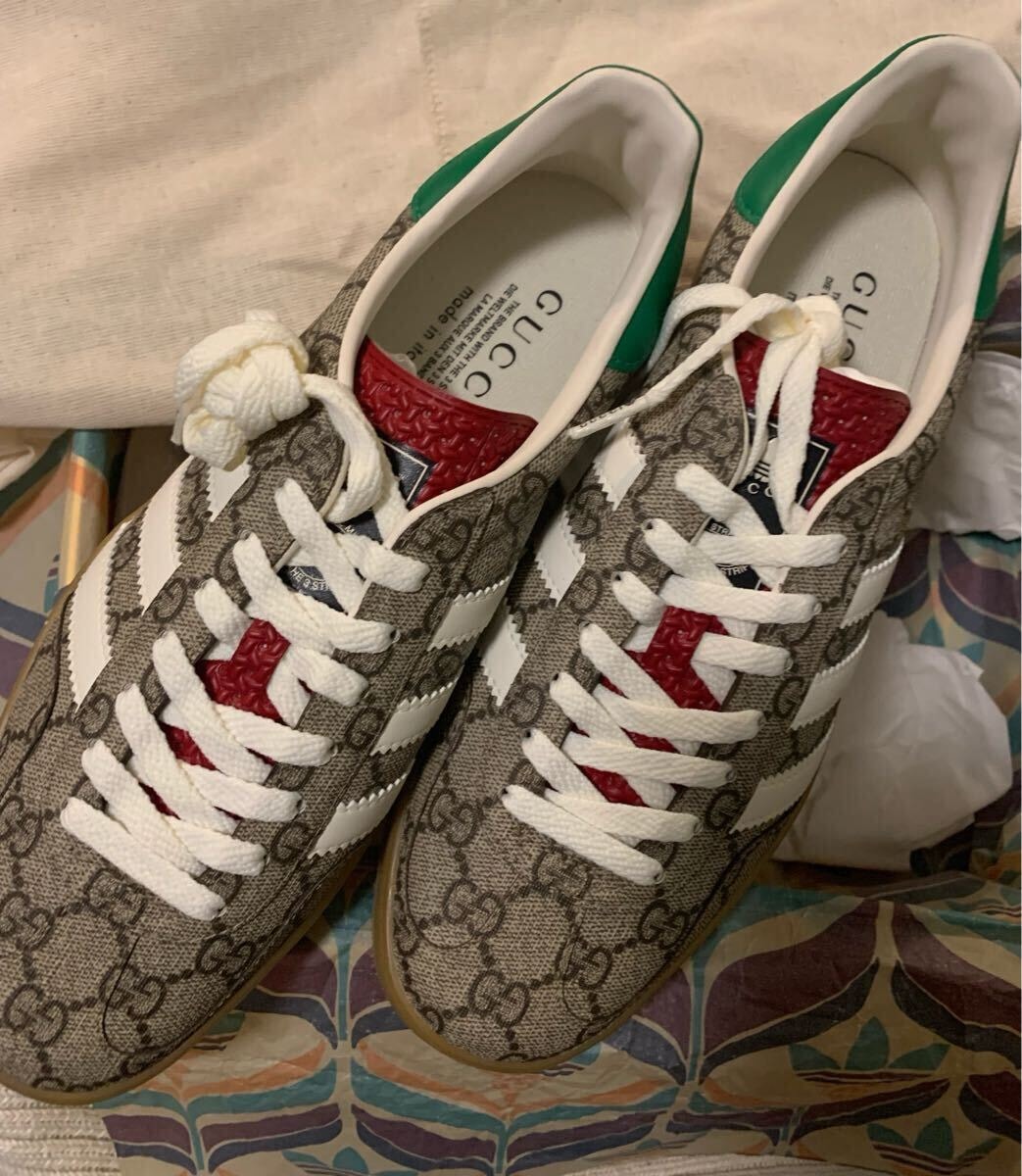 B (目立った傷や汚れなし)】GUCCI adidas gazelle GG スプリーム B (目立った傷や汚れなし)】GUCCI adidas gazelle GG スプリーム