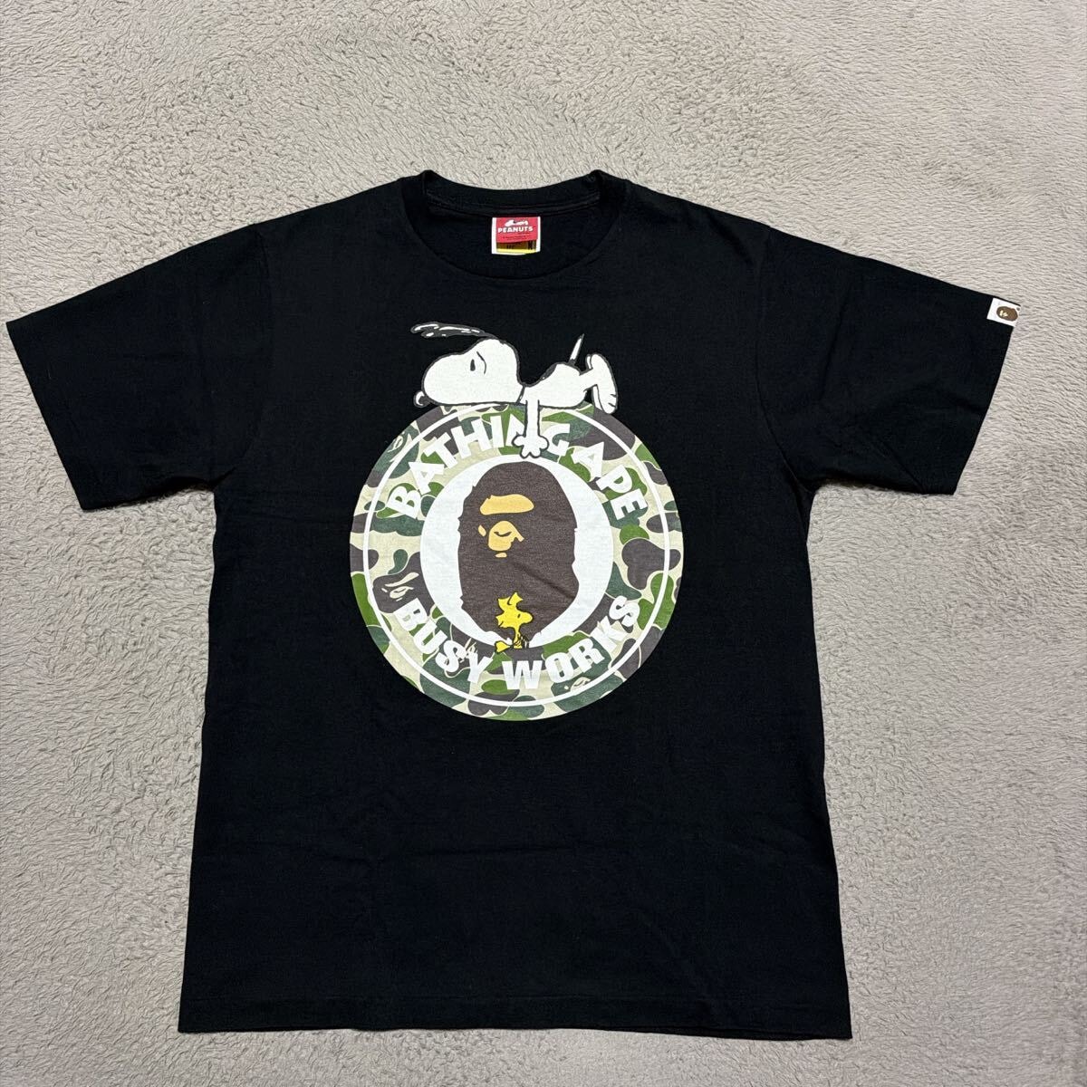 B (目立った傷や汚れなし)】A BATHING APE BAPE PEANUTS SNOOPY t