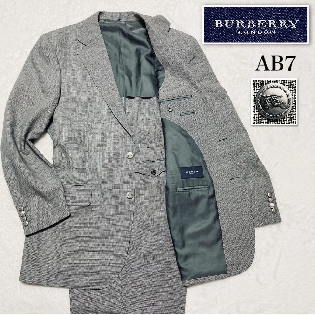 B (目立った傷や汚れなし)】□美品□希少シルク&モヘア混□BURBERRY