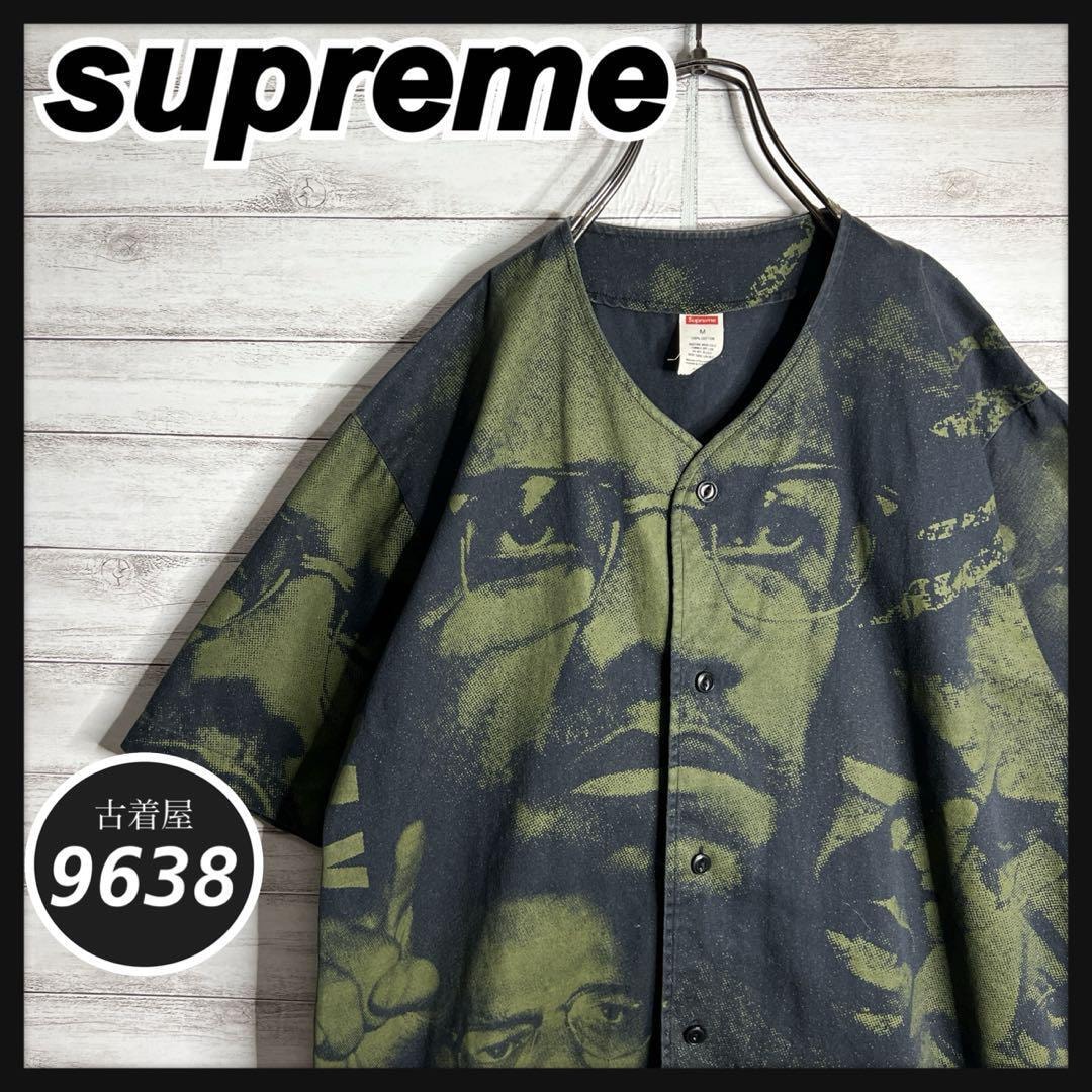 【入手困難!!】シュプリーム ✈︎マルコムX ゲームシャツ 半袖シャツ ゆるだぼ やや傷や汚れあり】【入手困難!!】シュプリーム マルコムX