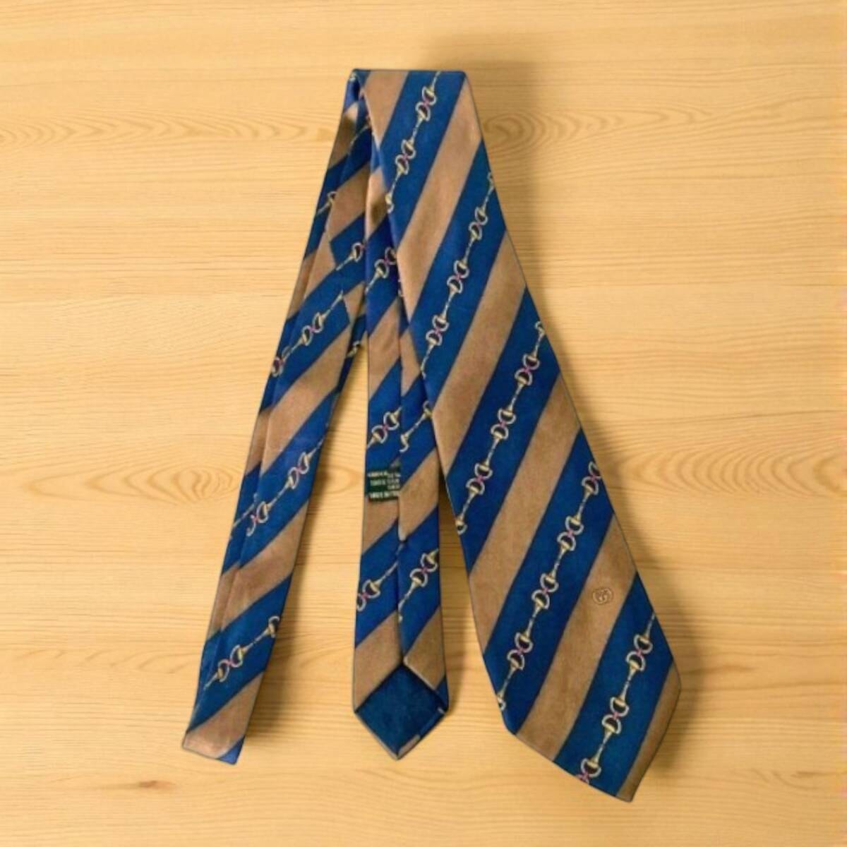 GUCCI グッチ ネクタイ シルク100% ブラウン系