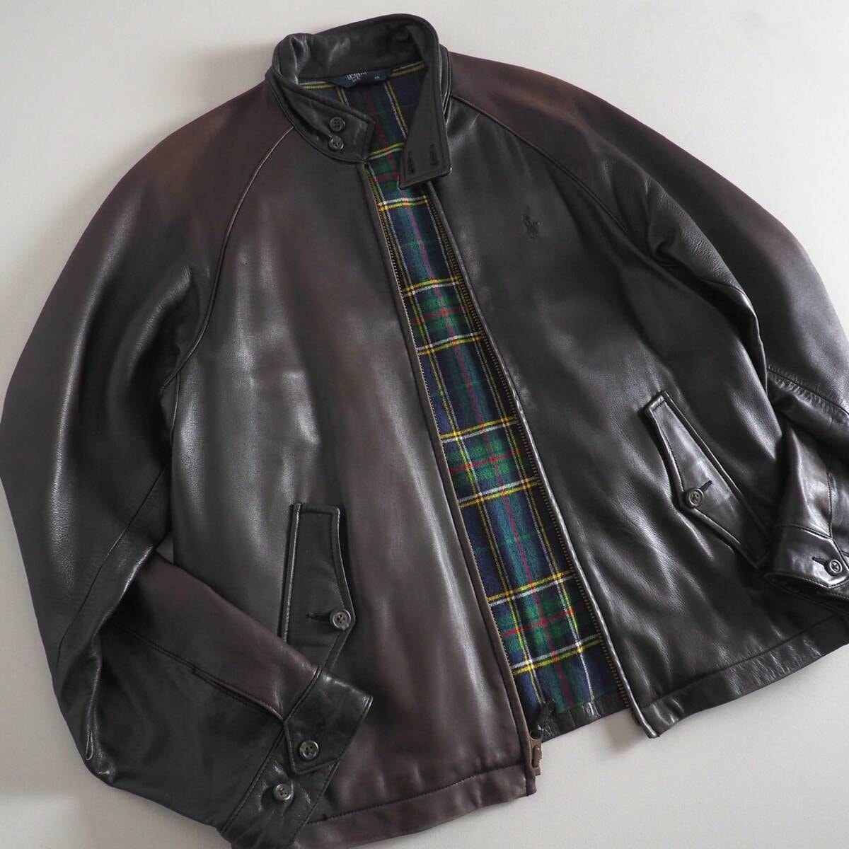 目立った傷や汚れなし】ラルフローレン Ralph Lauren 羊革 レザー