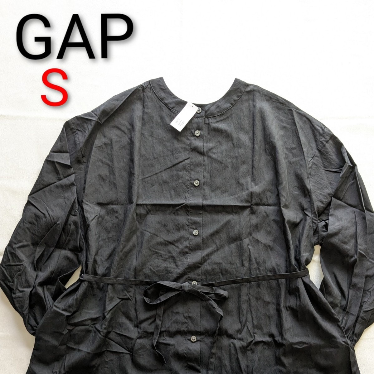 新品 GAP ワンピース 未使用 2way ギャップ 黒 シャツワンピース S