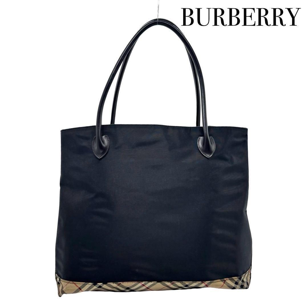 BURBERRY バーバリー ブルーレーベル ノバチェック トートバッグ ナイロンキャンバス 日本製 レディース ビジネス 通勤