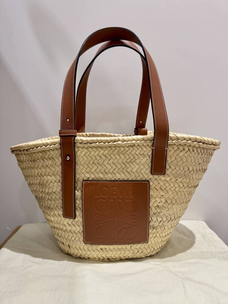 【美品★ミディアムサイズ】LOEWE ロエベ バスケットバッグ かごバッグ 1回短時間のみ使用