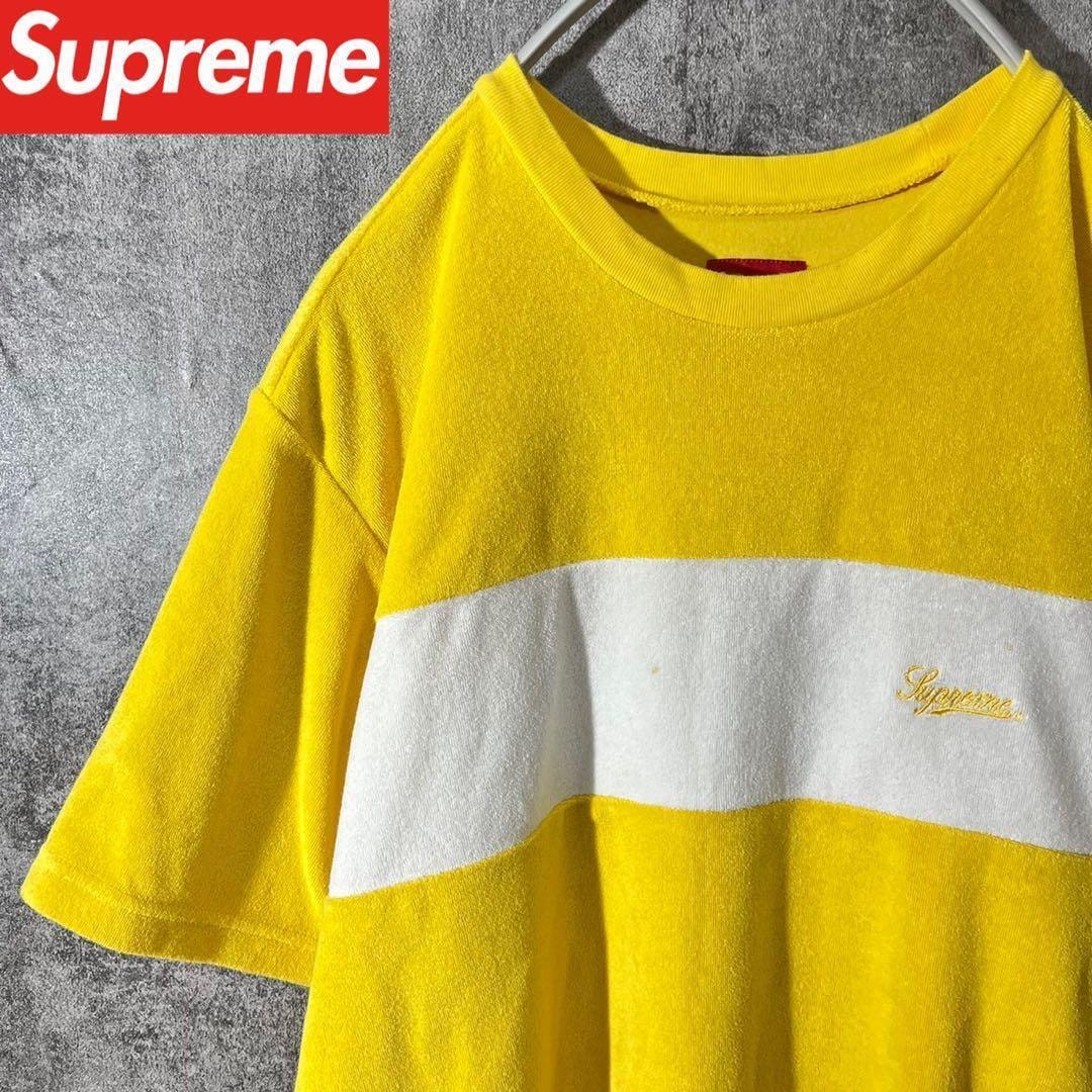 [大人気]　シュプリーム　Tシャツ　パイル生地　刺ロゴ　シンプル◎　レア◎