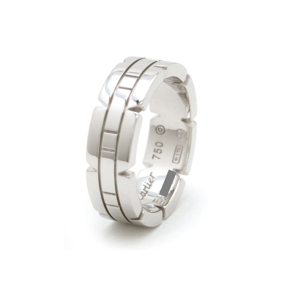中古 美品 新品仕上げ済 Cartier カルティエ 指輪 K18WG タンクフランセーズ SM 49 9号 ジュエリー ゴールド レディース Aランク シルバー
