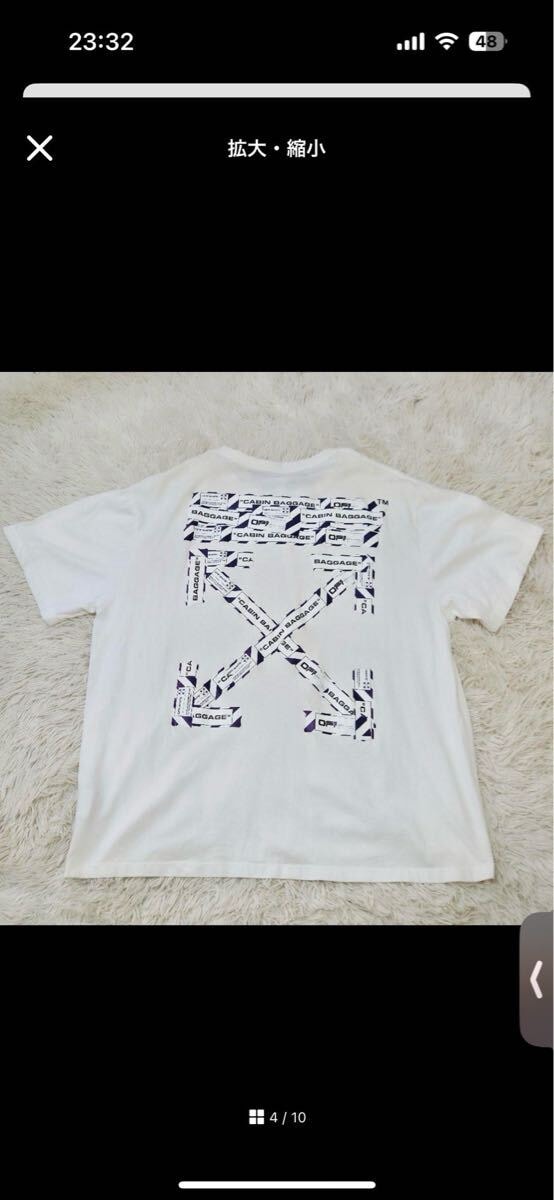 オフホワイト　 Tシャツ　 半袖